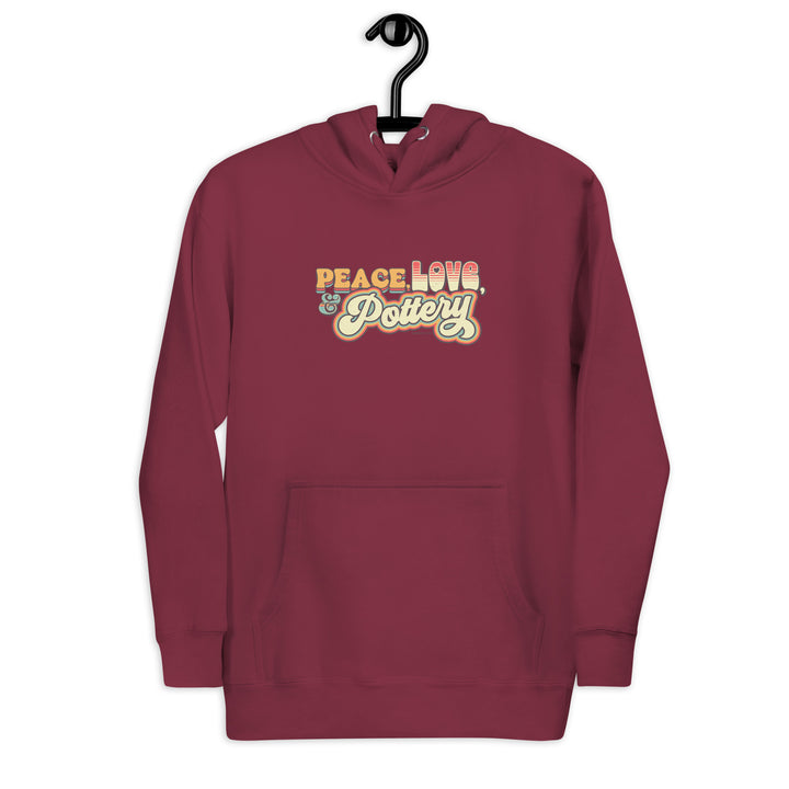 Peace, Love, & Pottery Unisex Hoodie