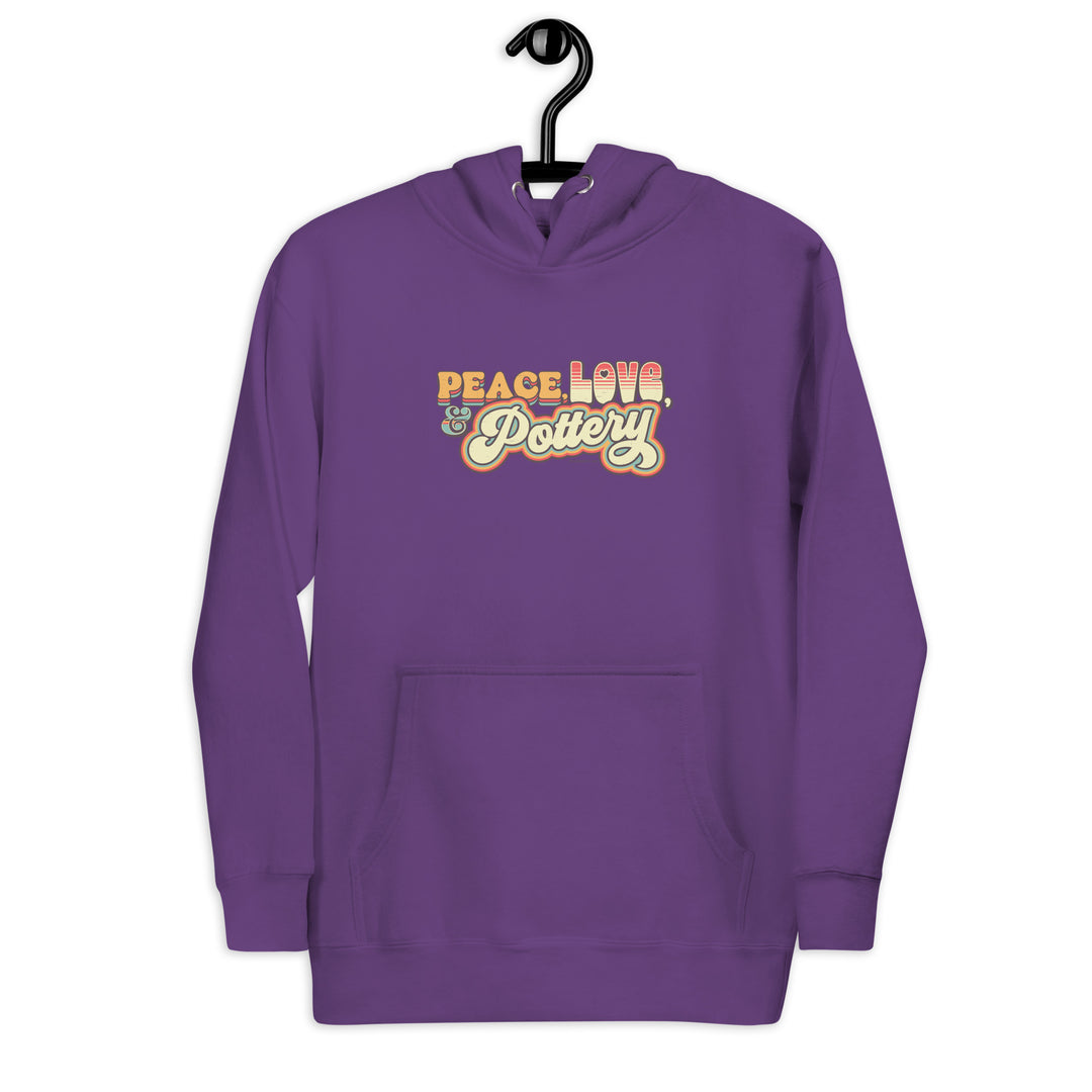 Peace, Love, & Pottery Unisex Hoodie