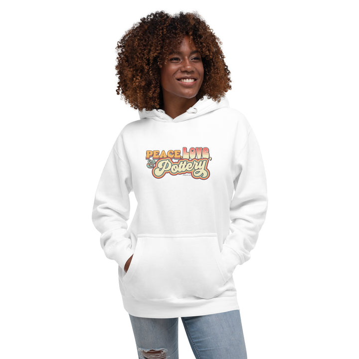 Peace, Love, & Pottery Unisex Hoodie